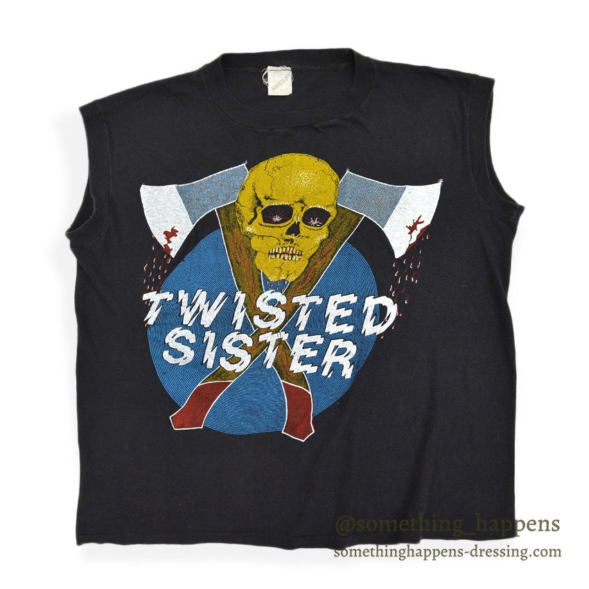 〜1980's FANTASY TWISTED SISTER パキ綿 SLEEVELESS SHIRT ... L