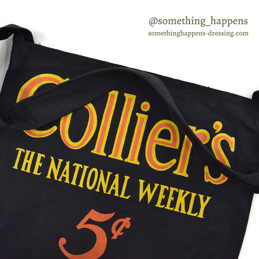 〜1940's DEADSTOCK COLLIER'S THE NATIONAL WEEKLY MAGAZINE DELIVERY BAG ...