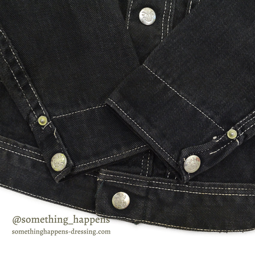 1950's WESTERN TWO POCKETS BLACK DENIM JACKET FOR KIDS...