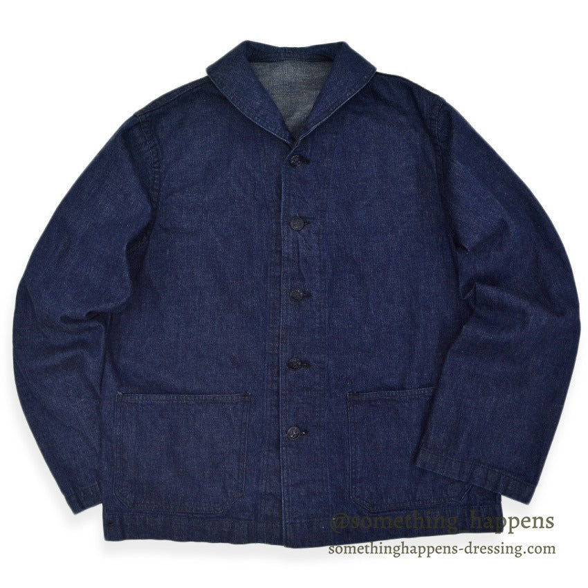 1940's U.S.NAVY WW2 SHAWL COLLAR DENIM JACKET DARK ...