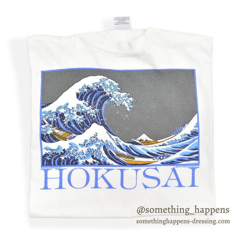 1980s WILDWOOD PRODUCTIONS Hokusai The Great Wave off Kanagawa T-SHIRT ... XL