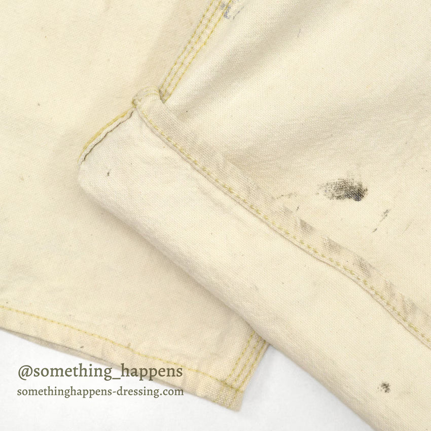 1950s Lee off-white double knee and apron overalls... W39/L28