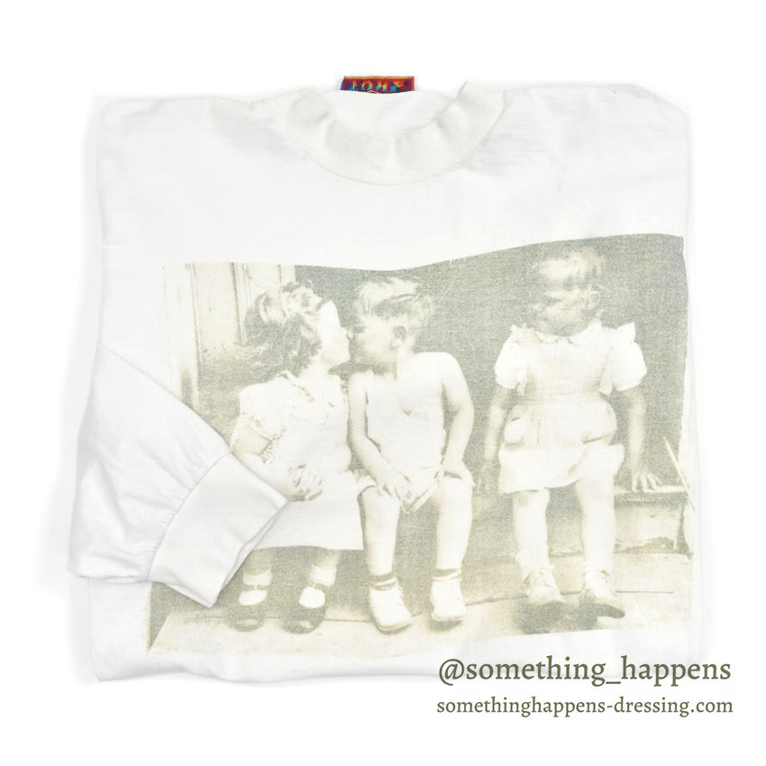 1990's HALF TUNE PHOTOGRAPH PRINT L/S T-SHIRT...
