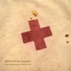 1910's~ WW1 ERA AMERICAN RED CROSS COTTON DITTY BAG...