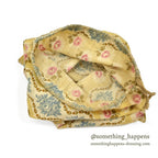 1910's~ WW1 ERA AMERICAN RED CROSS FLORAL FABRIC DITTY BAG...