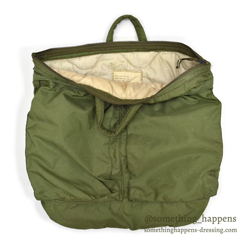 1970's U.S.A.F. BAG, FLYER'S HELMET UNUSUAL LINING ...