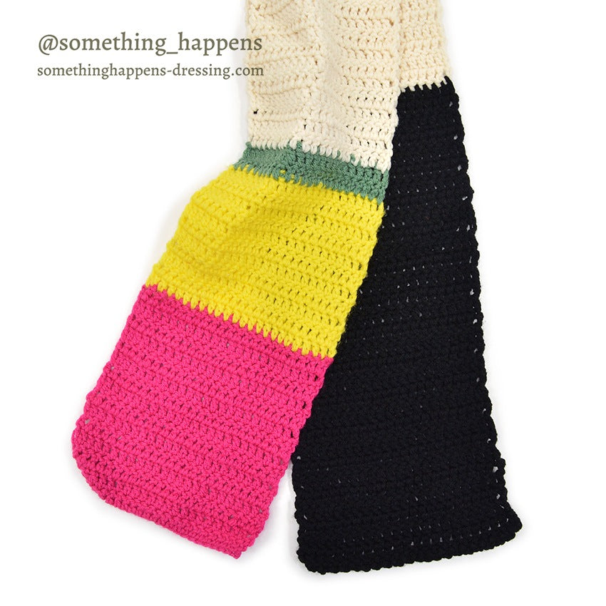 HOME MADE MULTI COLOR HAND KNIT MUFFLER LONG ...