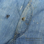 1930's~ WHITE FIELD S&B ONE POCKET DENIM OVERALL ... W39/L28