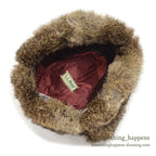 1980's LLBEAN NORTH KING NATURAL RABBIT FUR HAT... L