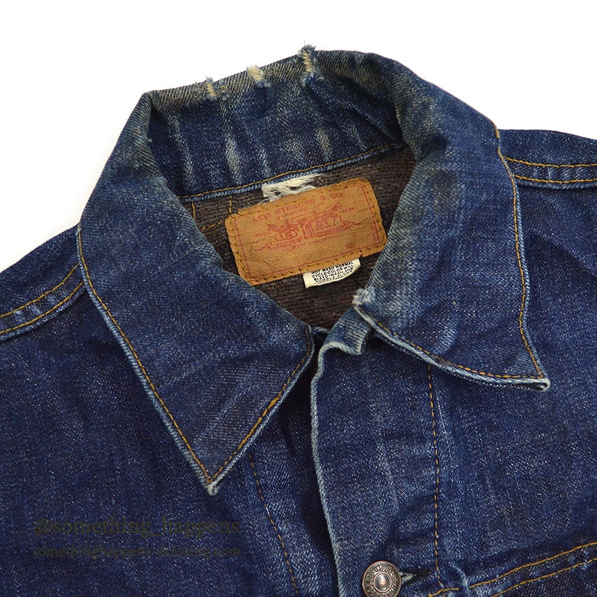 1960's LEVI'S 70505-0317 BIG-E DENIM JACKET BLANKET ... Fits like 38