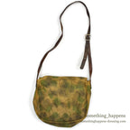 1940's~ WW2 ERA HAND PAINTED CAMO CANVAS BAG...