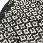 OLD ECUADOR HAND MADE WOOL KNIT SWEATER CROSS B/ W ... L
