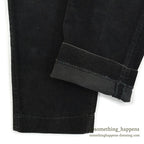 1960's BLACK CORDUROY SLACKS...W35/L28