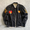 1960s VIETNAM SOUVENIR JACKET SNOOPY PATCH & SKULL PATCH (Vietnamese-style jacket)...