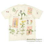1990's REL-E-VANT PRODUCTS BOTANICAL ART PRINT T-SHIRT ... L