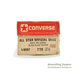 1980's DEADSTOCK CONVERSE ALLSTAR OFFICIAL PRO OX BLACK LEATHER... 81/2