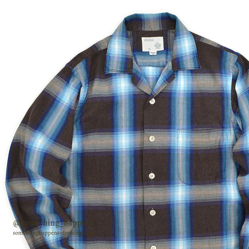 1960's DONEGAL OMBRE CHECK SHIRT...S