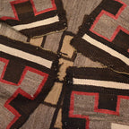 ~1930's NAVAJO RUG DOUBLE STEPPED DIAMOND ... 149cm/106cm