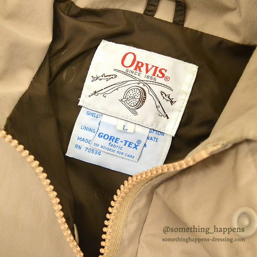 1980's ORVIS GORE-TEX OUTDOORS COAT TAN...L