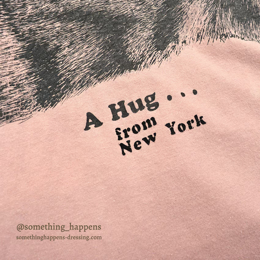 1990's HANES A Hug... from New York PRINT T-SHIRT XL