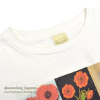 1980's~ BANANA REPUBLIC SAFARI & TRAVEL FLOWER ART T-SHIRT ... L