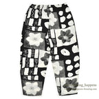 1980's JAMS WORLD FLOWER MONOCHROMATIC RAYON PANTS...M