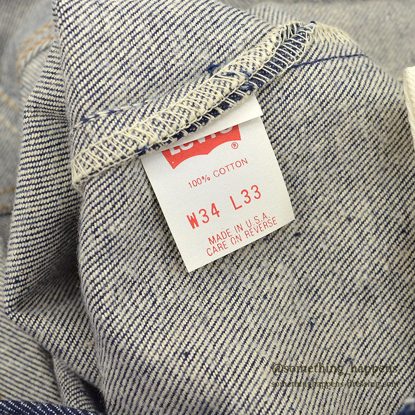 1990's DEADSTOCK Levi's 501 DENIM PANTS Made in USA... W34/L33