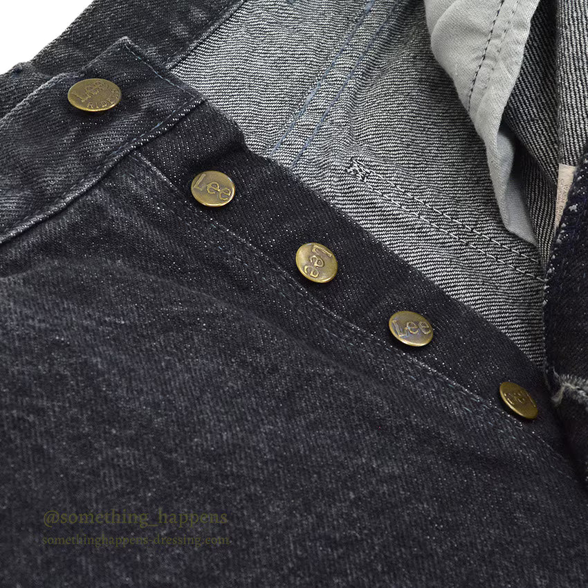 1980's Lee 200 BLACK DENIM PANTS...W33/L30