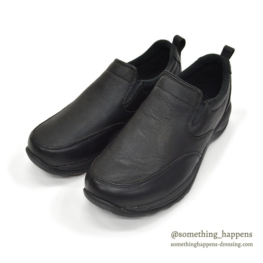 LLBEAN COMFORT BLACK LEATHER MOC SHOES ... 8 MEDIUM