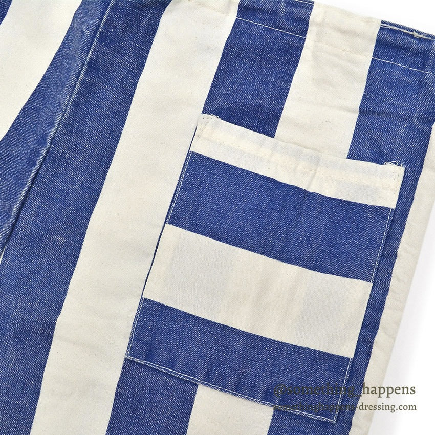 1990's MICHIGAN RAG CO. WIDE STRIPE EASY SHORTS...M
