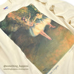 1990s DEADSTOCK HANES Edgar Degas Two Dancers on Stage Long-Sleeve T-Shirt ... Large