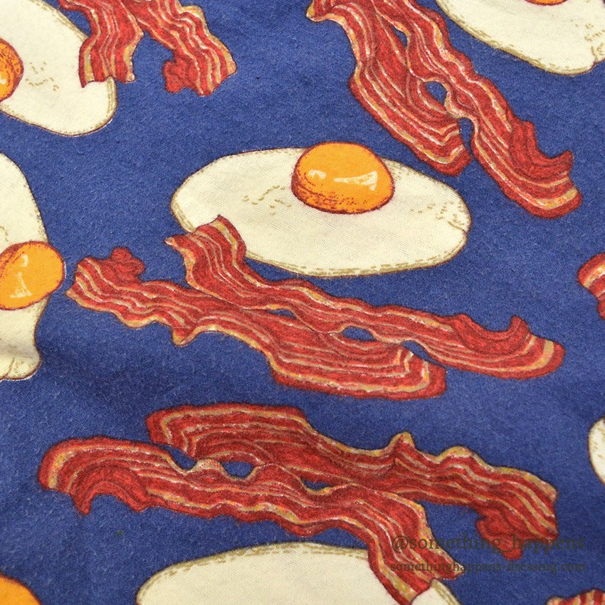 JOE BOXER JUST GO TO SLEEP! EGG & BACON PAJAMA SHIRT ... M