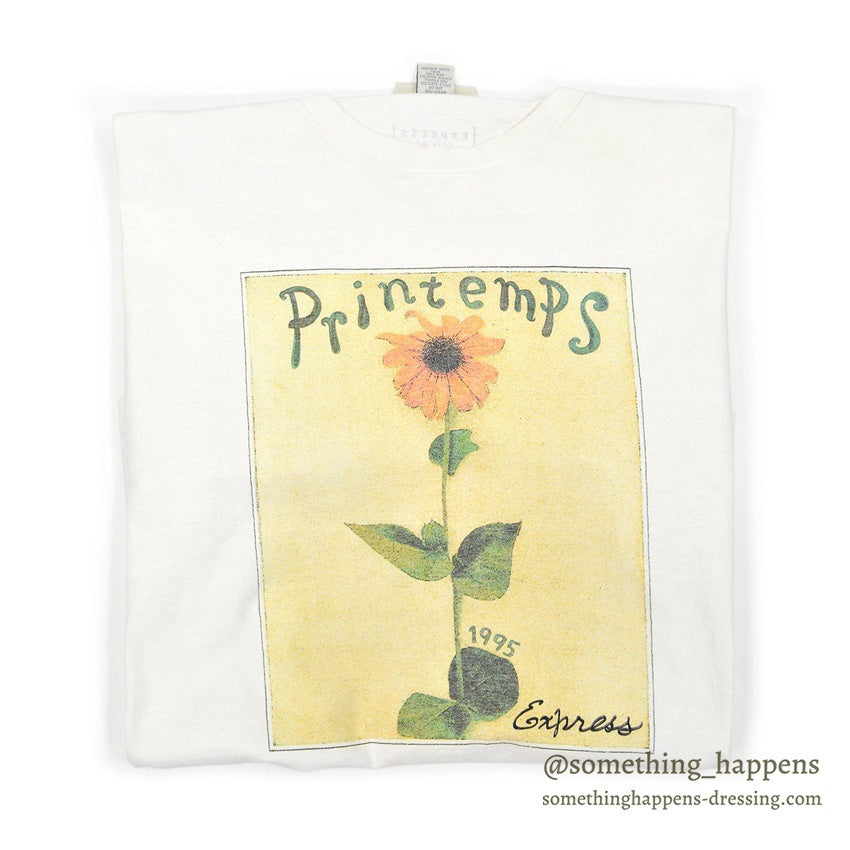 1990's EXPRESS SUN FLOWER ART T-SHIRT ...