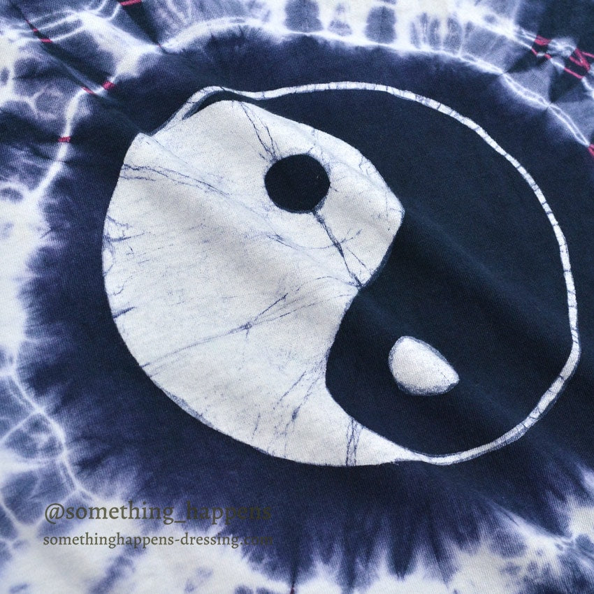 1990's ONEITA YIN YANG TIE DYE ART T-SHIRT... XL