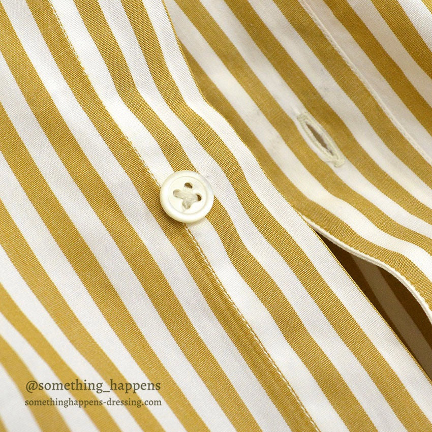 1980's BANANA REPUBLIC SAFARI & TRAVEL STRIPE SHIRT...M