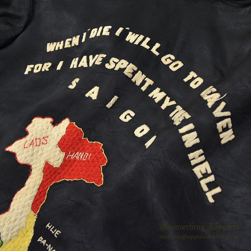 1960s VIETNAM SOUVENIR JACKET (Vietnamese souvenir jacket) GO TO HELL 65-66...
