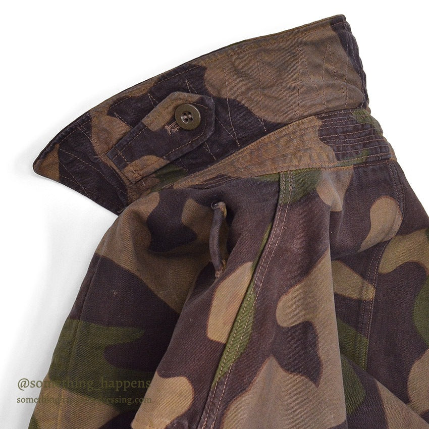 1960's CZECHOSLOVAKIA MILITARY BROWN DYED SALAMANDER PATTERN CAMO COAT...