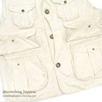 1990's~ FILSON SHELTER CLOTH HUNTING VEST NATURAL... L