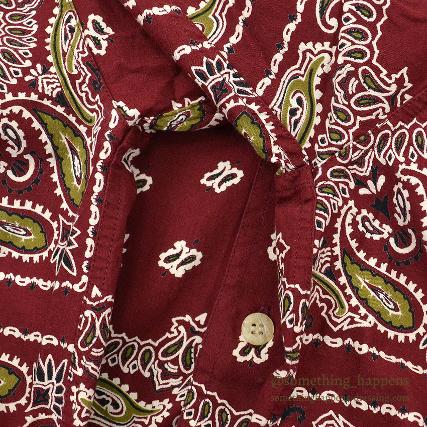 1990's GANT SALTY DOG BANDANA PATTERN B/D SHIRT...M
