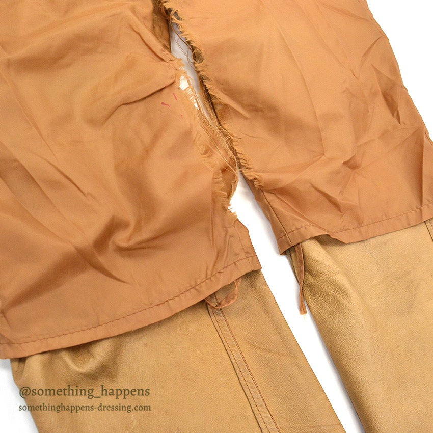 1970's~ SCULLY BROWN LEATHER PANTS...W33/L29