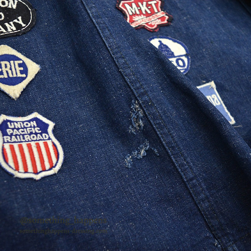 1950's DUBBLEWARE MEMORIAL RAILROAD DENIM COVERALL...