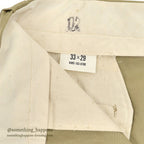1960's DEADSTOCK USARMY TROUSERS, MEN'S, COTTON KAHKI SHADE-1 ... W33/L29