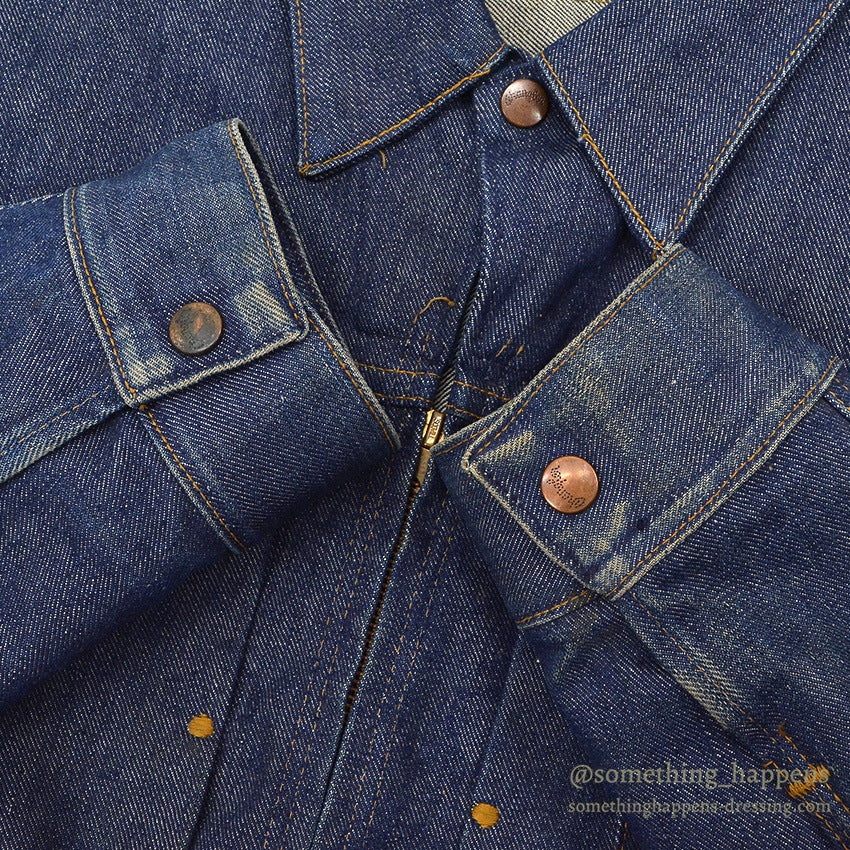 1960's WRANGLER 11MJZ DENIM JACKET NON WASH... 46