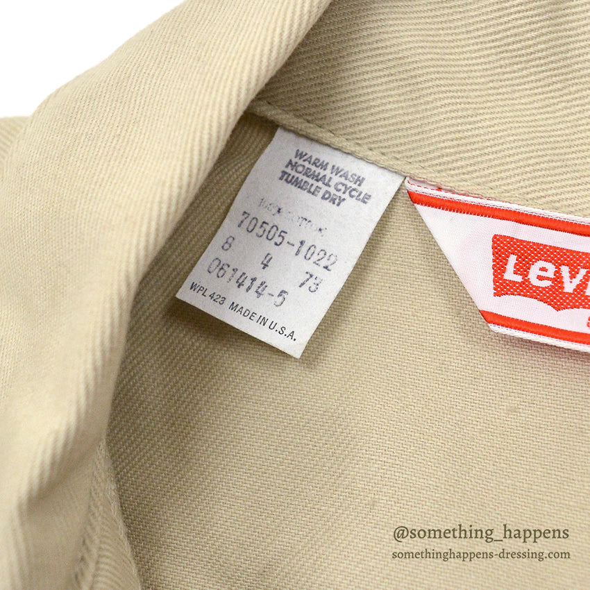 1970's DEADSTOCK Levi's 70505-1022 COTTON TWILL JACKET... 44