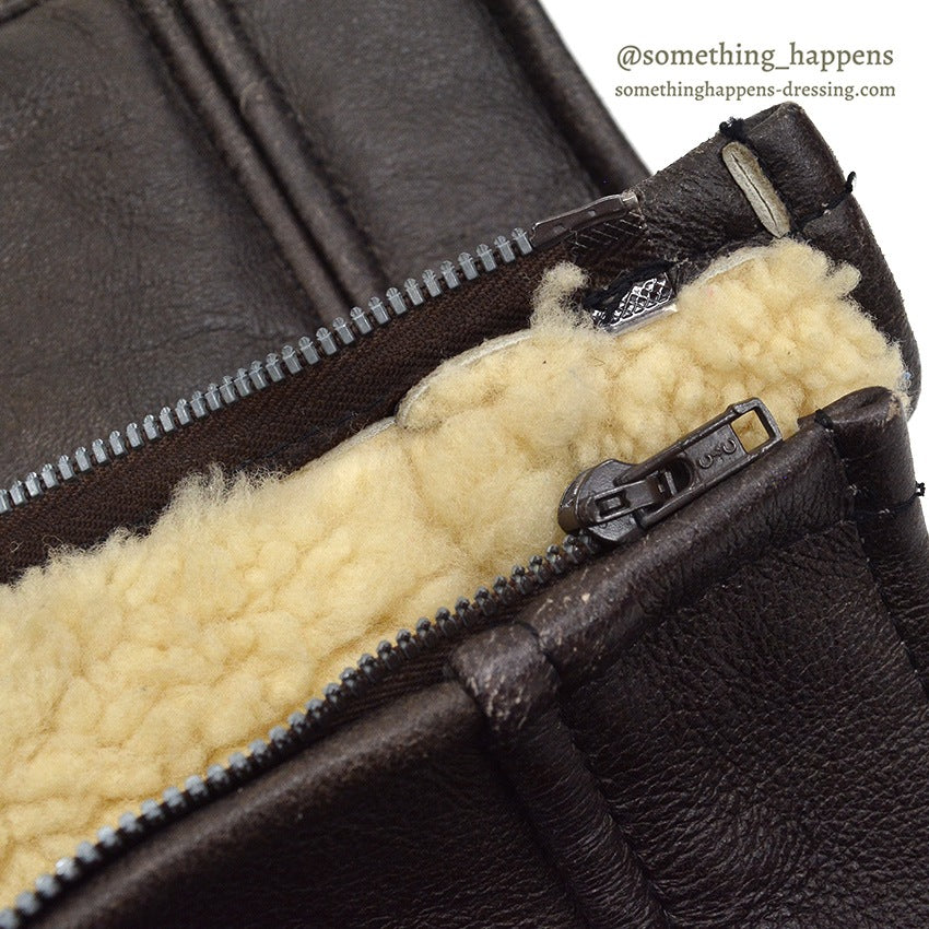1970's~ THE SHEEP SHACK MOUTON SHEARLING VEST...