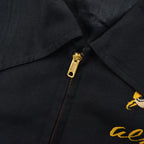 1950's~ JAPAN SOUVENIR JACKET TIGER HEAD UNUSUAL JACKET BLACK...