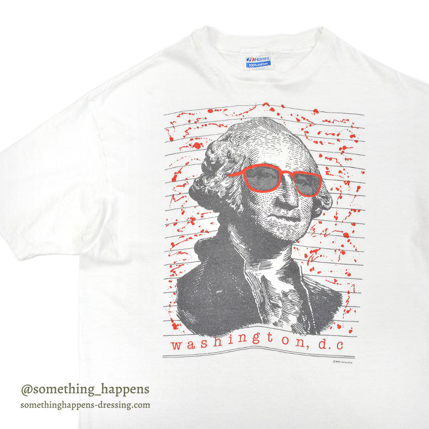 1980's HANES GEORGE WASHINGTON POP ART T-SHIRT... XL