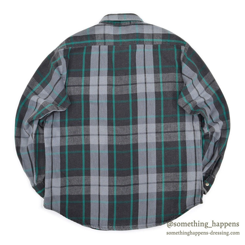 1980's~ DAKOTA BY FIVE BROTHER PLAID FLANNEL SHIRT...L
