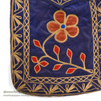 1950's~ KHYBER HAND MADE EMBROIDERED BLUE VELVET SHOULDER BAG...