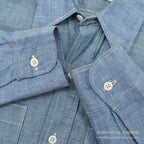 1970's DEADSTOCK OLD KENTUCKY TWO TONE ALL COTTON CHAMBRAY SHIRT... 15